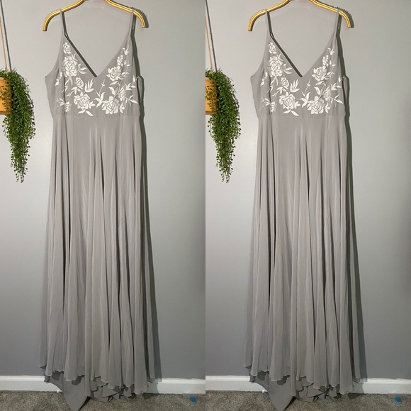 New BHLDN Sadia Floral Embroidered Maxi Dress